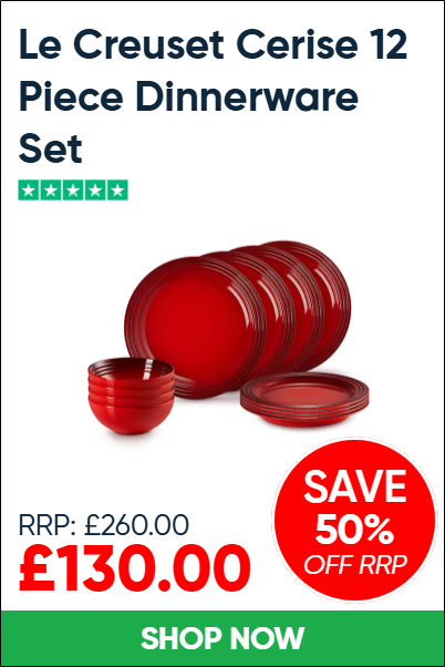 Le Creuset Cerise 12 Piece Dinnerware Set