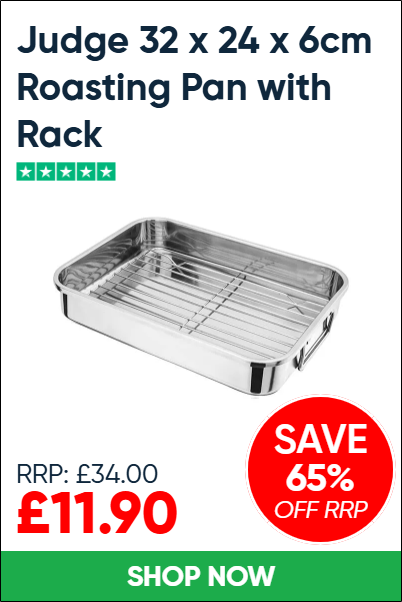Judge 32 x 24 x 6cm Roasting Pan with Rack