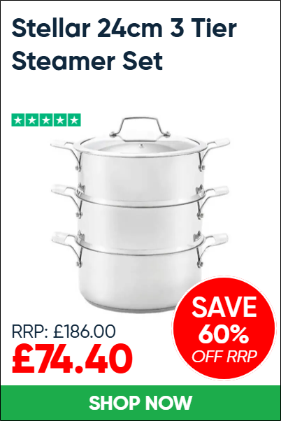 Stellar 24cm 3 Tier Steamer Set