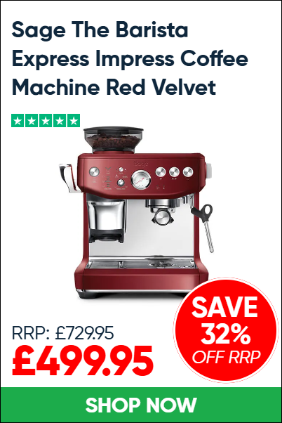 Sage The Barista Express Impress Coffee Machine Red Velvet