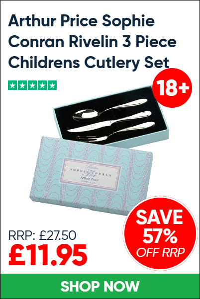 Arthur Price Sophie Conran Rivelin 3 Piece Childrens Cutlery Set