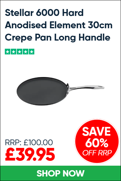 Stellar 6000 Hard Anodised Element 30cm Crepe Pan Long Handle