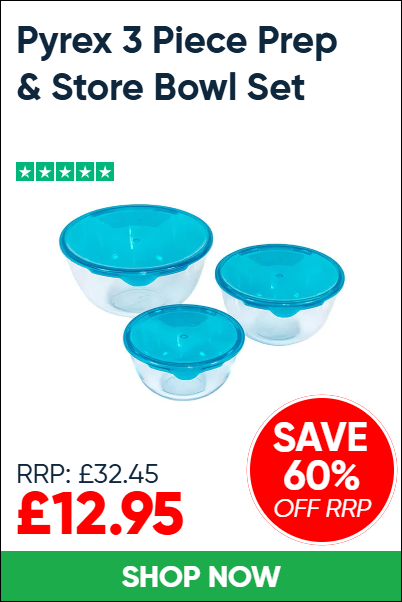 Pyrex 3 Piece Prep & Store Bowl Set