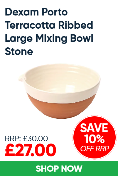 Dexam Porto Terracotta Ribbed Large Mixing Bowl Stone