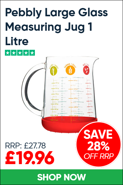 Pebbly Large Glass Measuring Jug 1 Litre