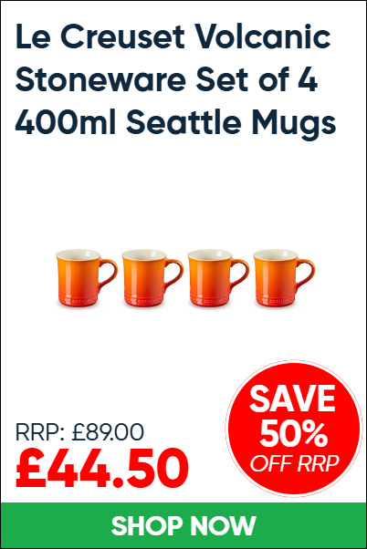 Le Creuset Volcanic Stoneware Set of 4 400ml Seattle Mugs