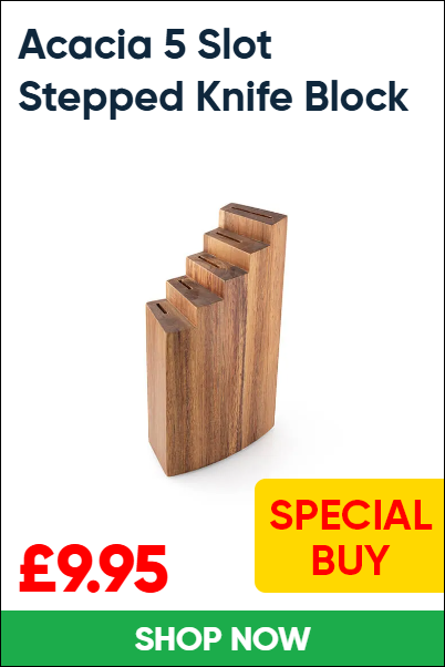 Acacia 5 Slot Stepped Knife Block