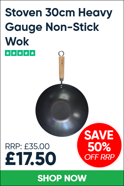 Stoven 30cm Heavy Gauge Non-Stick Wok