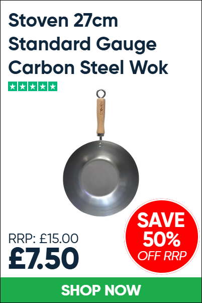 Stoven 27cm Standard Gauge Carbon Steel Wok