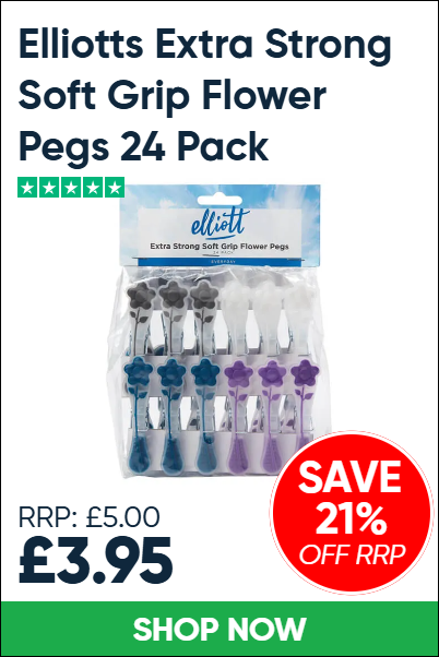 Elliotts Extra Strong Soft Grip Flower Pegs 24 Pack