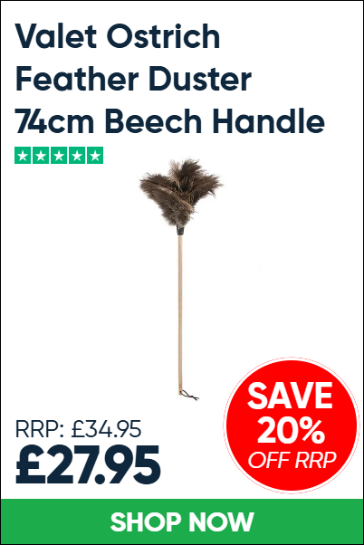 Valet Ostrich Feather Duster 74cm Beech Handle
