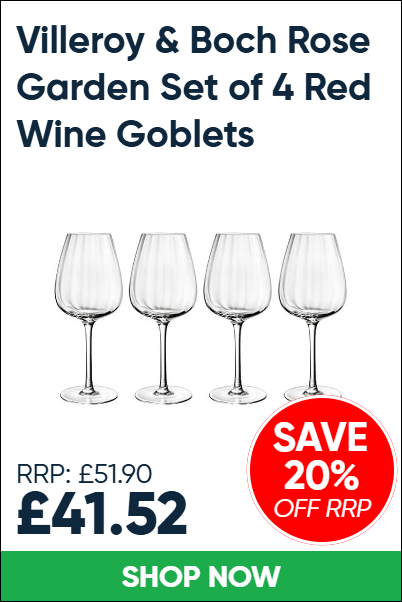 Villeroy & Boch Rose Garden Set of 4 Red Wine Goblets