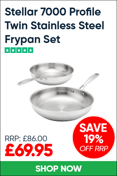 Stellar 7000 Profile Twin Stainless Steel Frypan Set