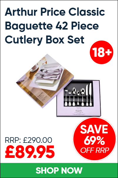 Arthur Price Classic Baguette 42 Piece Cutlery Box Set