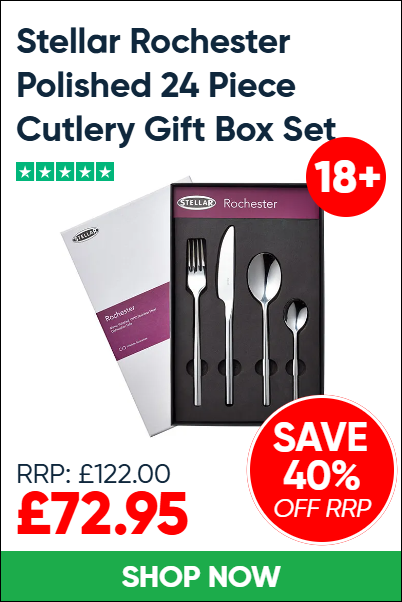 Stellar Rochester Polished 24 Piece Cutlery Gift Box Set