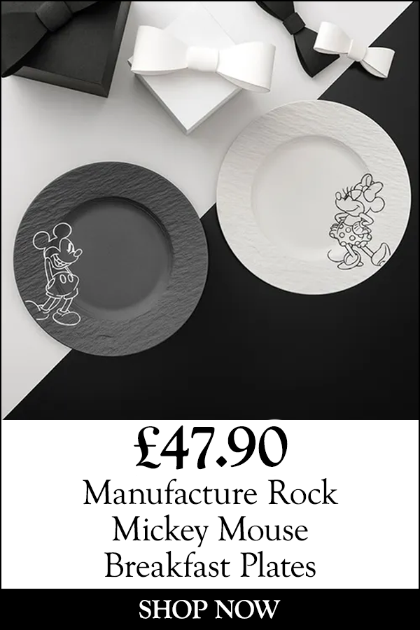 Villeroy & Boch Manufacture Rock Mickey Mouse Breakfast Plates