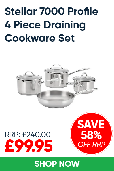 Stellar 7000 Profile 4 Piece Draining Cookware Set