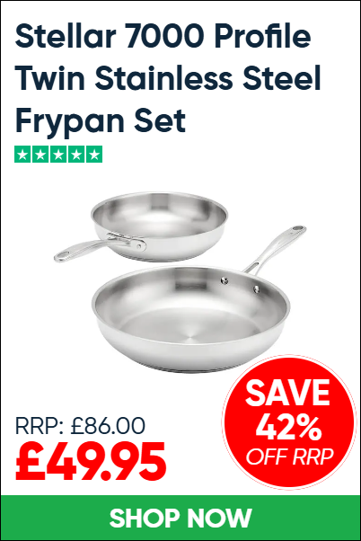 Stellar 7000 Profile Twin Stainless Steel Frypan Set