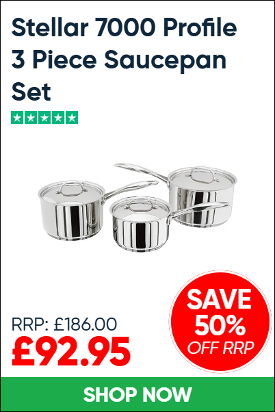 Stellar 7000 Profile 3 Piece Saucepan Set