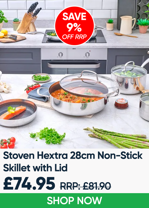 Stoven Hextra 28cm Non-Stick Skillet with Lid