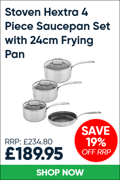 Stoven Hextra 4 Piece Saucepan Set with 24cm Frying Pan