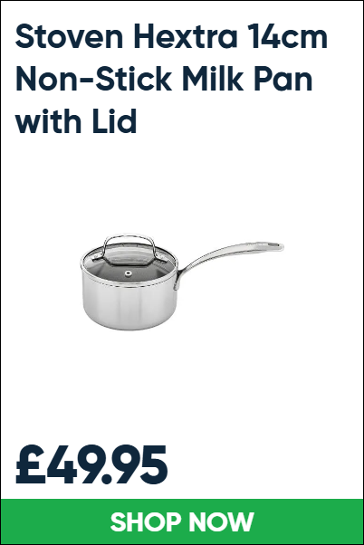 Stoven Hextra 14cm Non-Stick Milk Pan with Lid