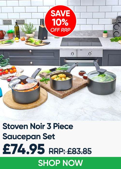 Stoven Noir 3 Piece Saucepan Set
