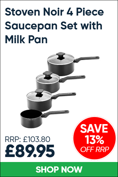 Stoven Noir 4 Piece Saucepan Set with Milk Pan