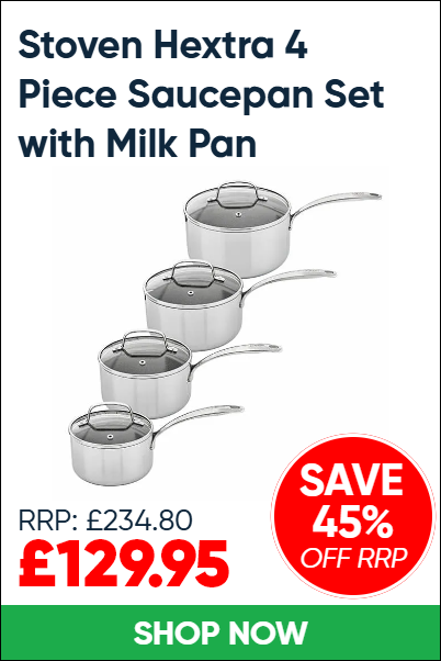 Stoven Hextra 4 Piece Saucepan Set with Milk Pan