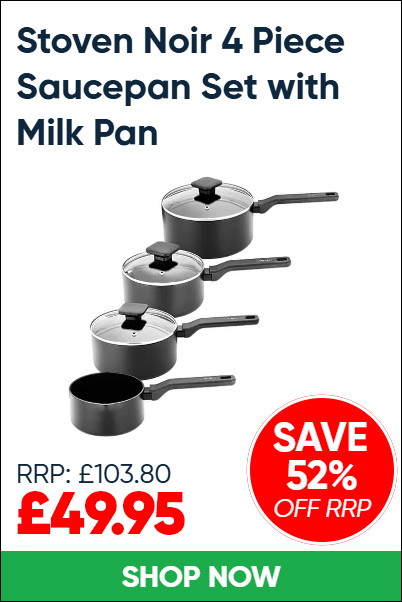 Stoven Noir 4 Piece Saucepan Set with Milk Pan