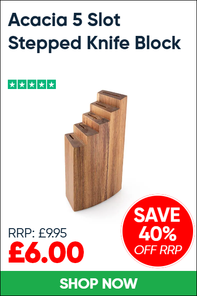 Acacia 5 Slot Stepped Knife Block
