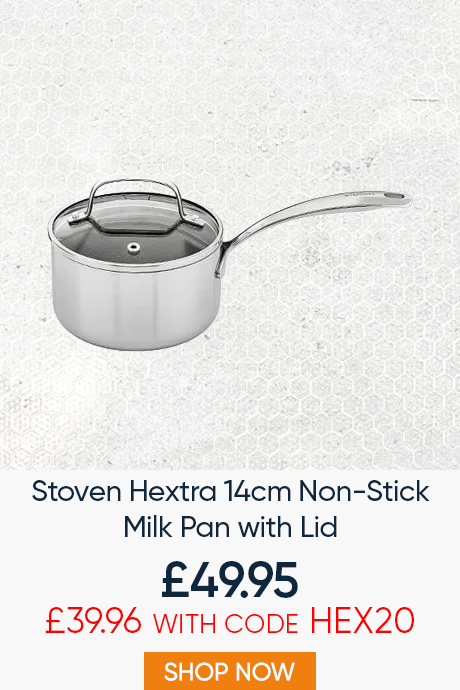 Stoven Hextra 14cm Non-Stick Milk Pan with Lid
