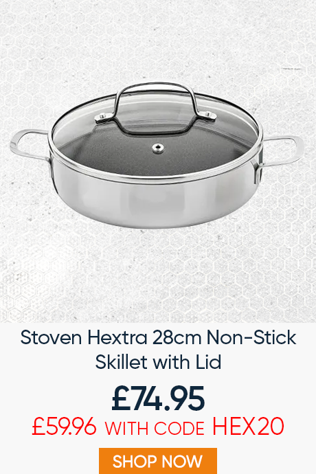 Stoven Hextra 28cm Non-Stick Skillet with Lid