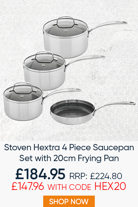Stoven Hextra 4 Piece Saucepan Set with 20cm Frying Pan