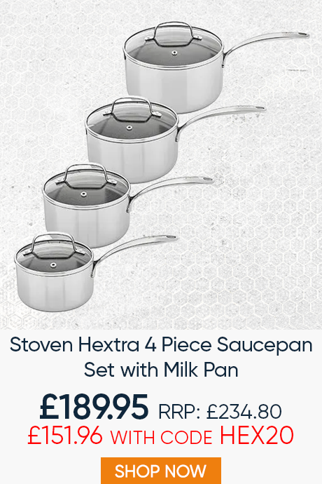 Stoven Hextra 4 Piece Saucepan Set with Milk Pan