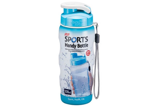 LocknLock 500ml Blue Sports Handy Bottle With Carry Strap