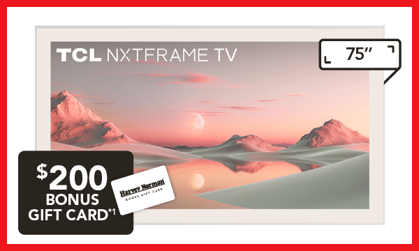 TCL 75" NXTFRAME A300W Smart 4K QLED TV (2024)