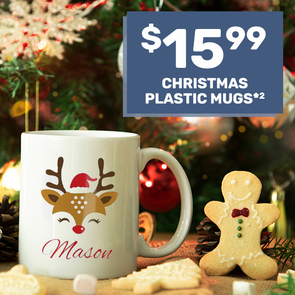 Christmas Plastic Mugs $15.99*²