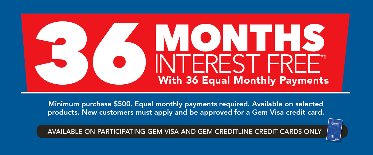 36 Months Interest Free