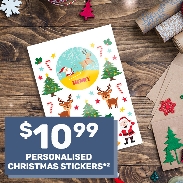 Personalised Christmas Stickers $10.99*²