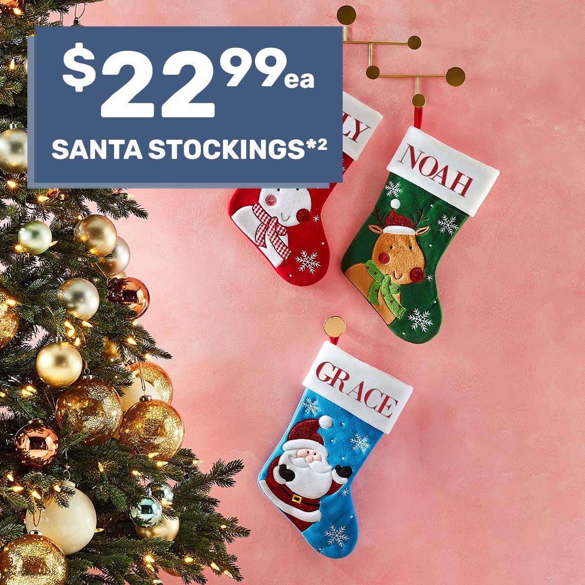 Santa Stockings $22.99ea*²