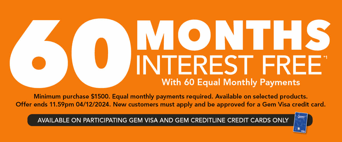 60 Months Interest Free