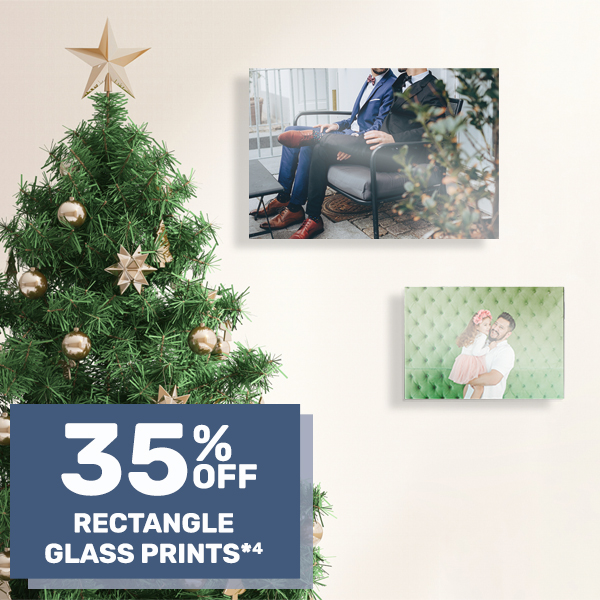 35% off Rectangle Glass Prints*⁴