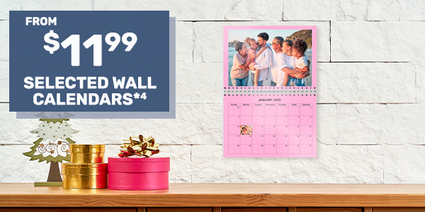 Selected Wall Calendars from $11.99*⁴