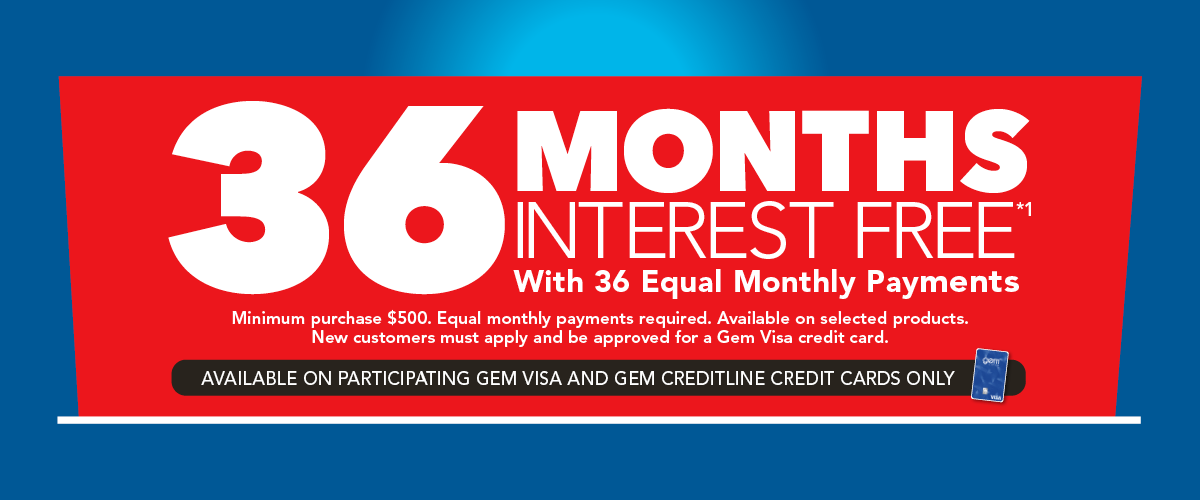 36 Months Interest Free