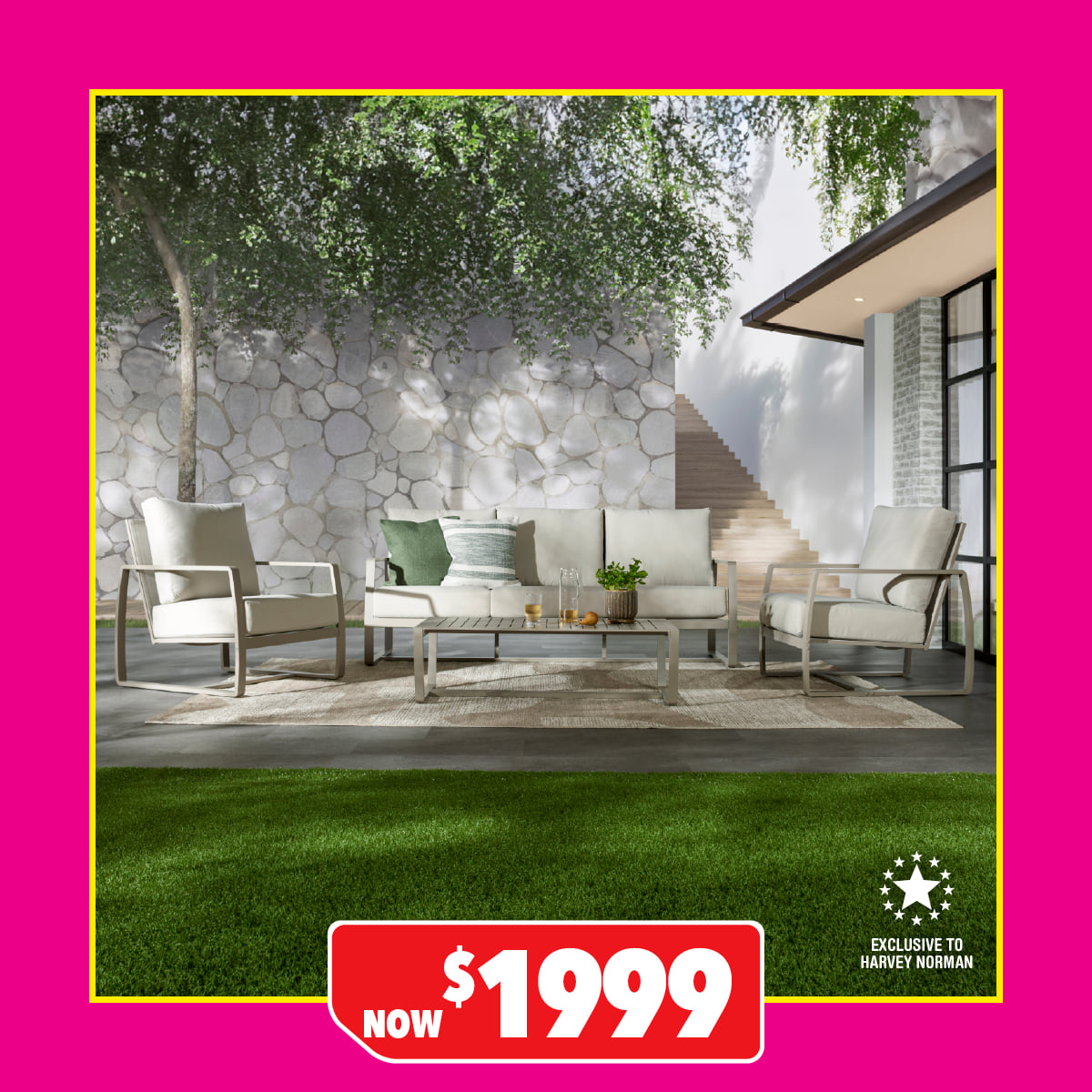 'Cabana' 4-Piece Outdoor Lounge Setting