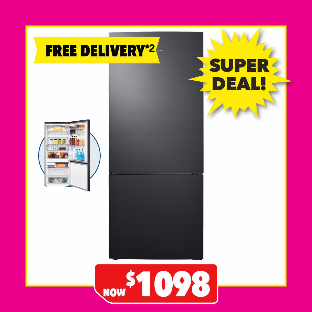 Samsung 427L Bottom Mount Fridge Freezer