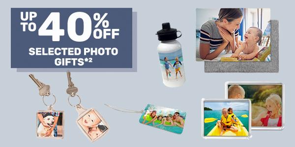 Up to 40% off Selected Photo Gifts*²