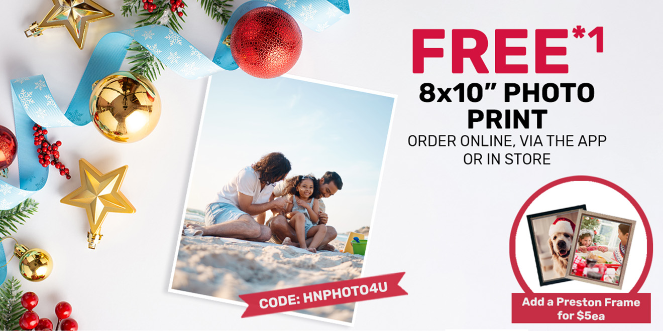 FREE 8x10” Photo Print*¹