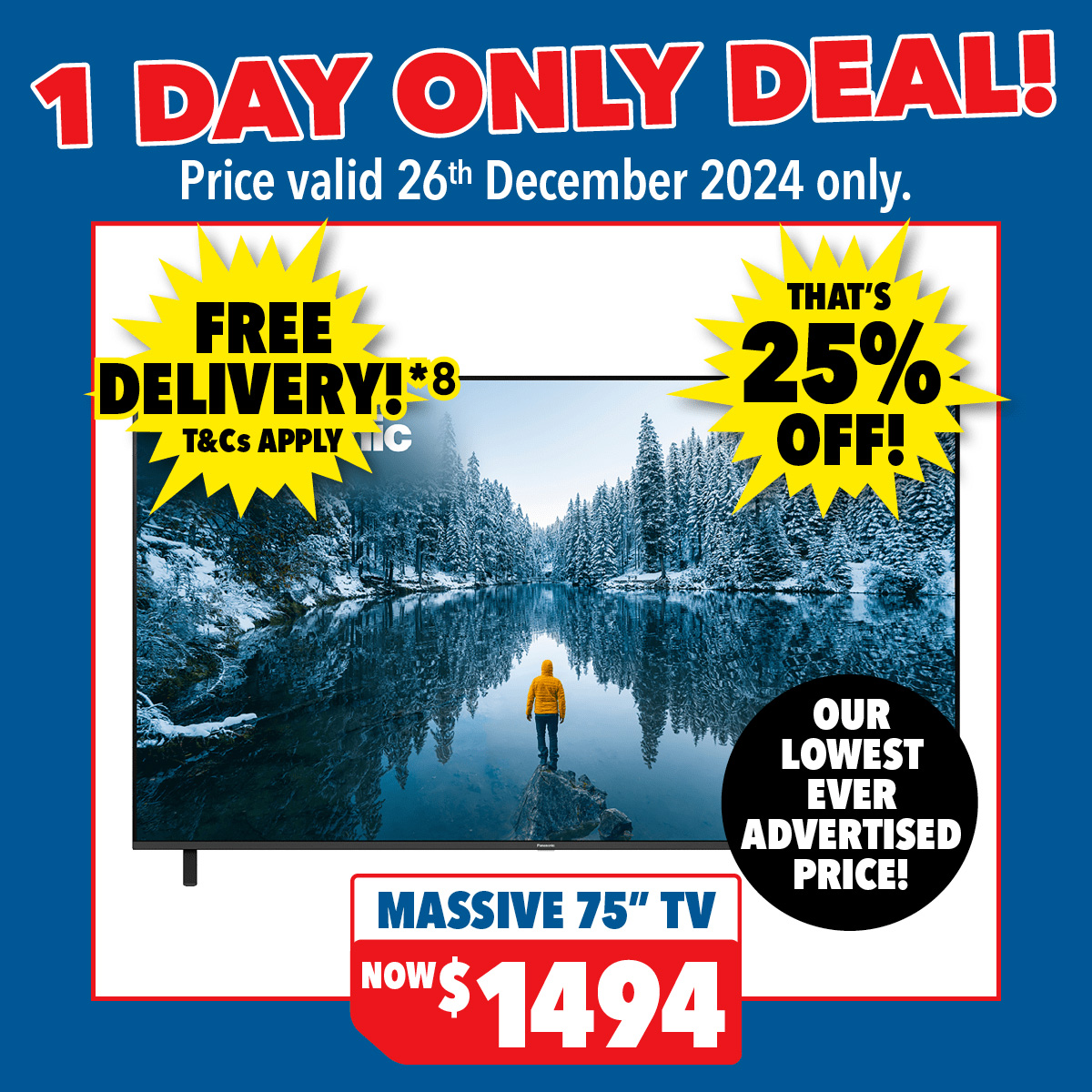 Panasonic 75" W70A Smart 4K LED TV w/ Google TV OS